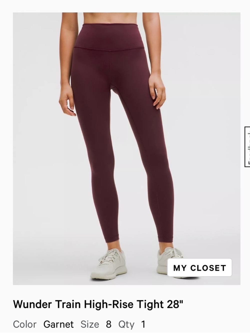 Lululemon Wunder Train 28” - Size 8